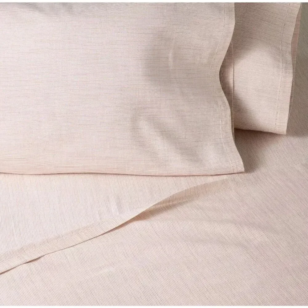 4pc King Micro Stripe Sheet Set Rust - Hearth & Hand with Magnolia. NWT.